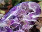 Polished Chevron Amethyst Standing Display Pieces x 3 From Zambia - Toprock Gemstones and Minerals 