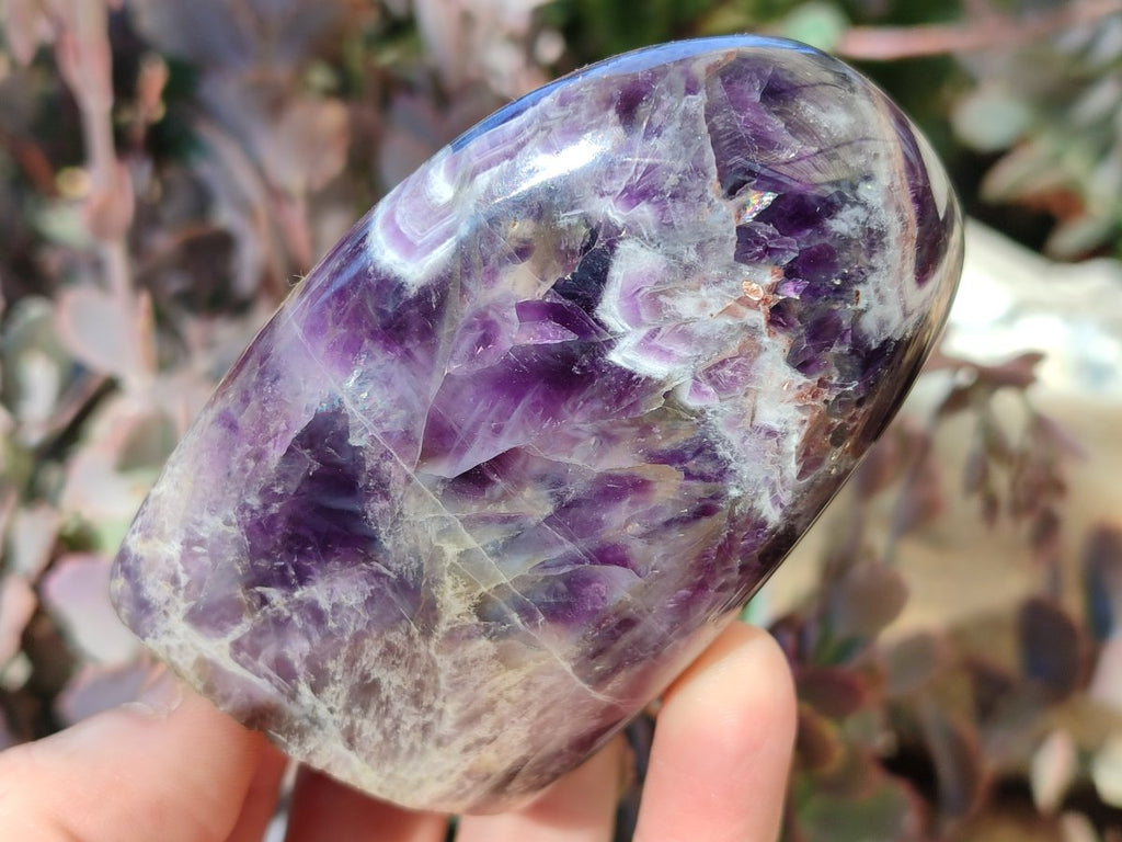 Polished Chevron Amethyst Standing Display Pieces x 3 From Zambia - Toprock Gemstones and Minerals 