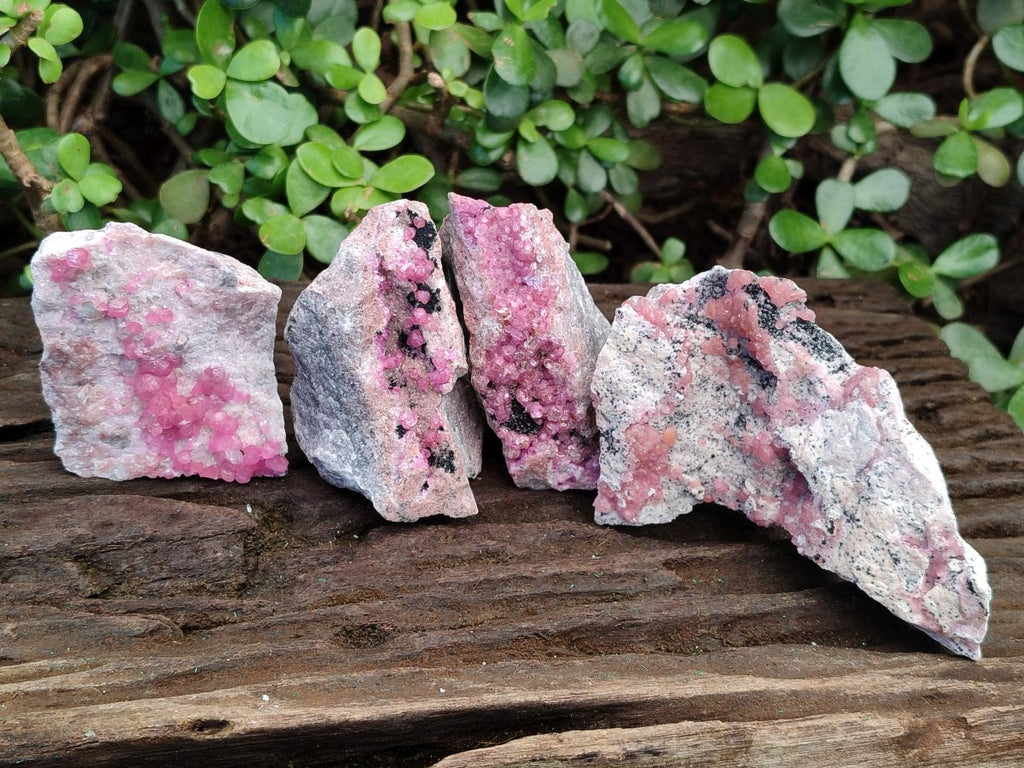 Natural Spherocobaltite Specimens x 4 From Musonoi Mine, Congo - Toprock Gemstones and Minerals 