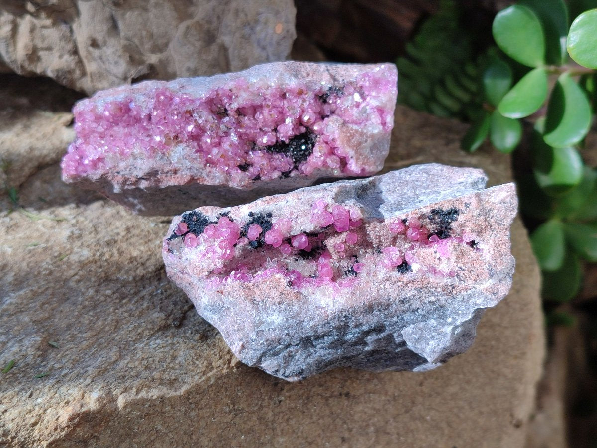 Natural Spherocobaltite Specimens x 4 From Musonoi Mine, Congo - Toprock Gemstones and Minerals 