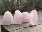 Polished Gemmy Rose Quartz Standing Display Pieces x 19 From Zimbabwe - Toprock Gemstones and Minerals 