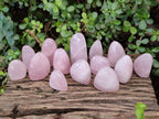 Polished Gemmy Rose Quartz Standing Display Pieces x 19 From Zimbabwe - Toprock Gemstones and Minerals 