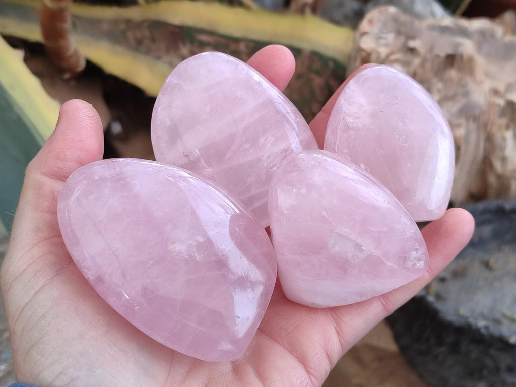 Polished Gemmy Rose Quartz Standing Display Pieces x 19 From Zimbabwe - Toprock Gemstones and Minerals 
