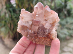 Natural Red Hematoid Phantom Quartz Crystal Clusters x 3 From Karoi, Zimbabwe - Toprock Gemstones and Minerals 