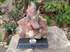 Natural Red Hematoid Phantom Quartz Crystal Clusters x 3 From Karoi, Zimbabwe - Toprock Gemstones and Minerals 
