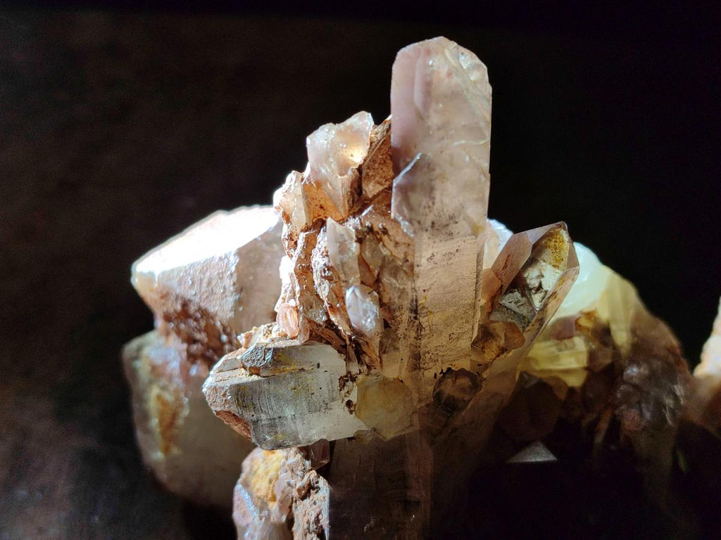 Natural Red Hematoid Phantom Quartz Crystal Clusters x 3 From Karoi, Zimbabwe - Toprock Gemstones and Minerals 
