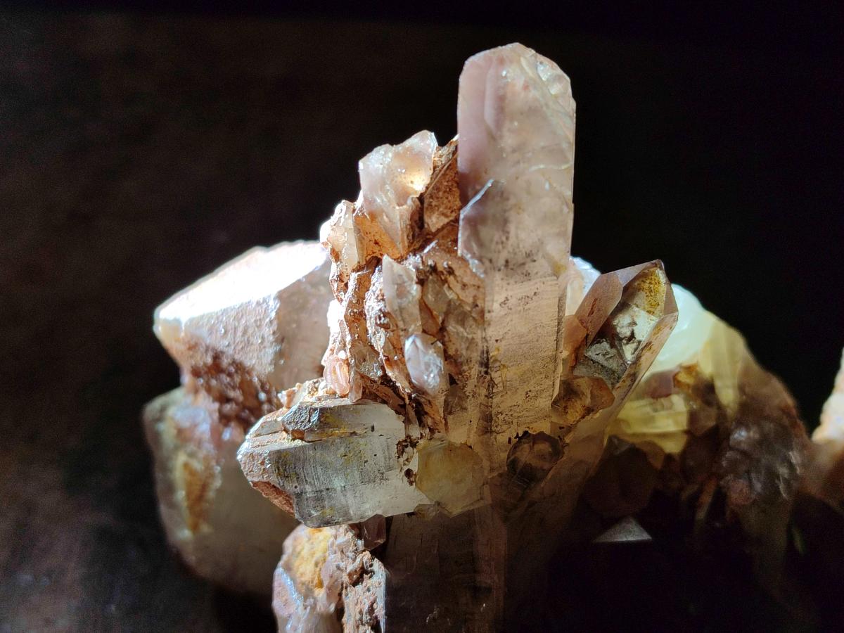 Natural Red Hematoid Phantom Quartz Crystal Clusters x 3 From Karoi, Zimbabwe - Toprock Gemstones and Minerals 