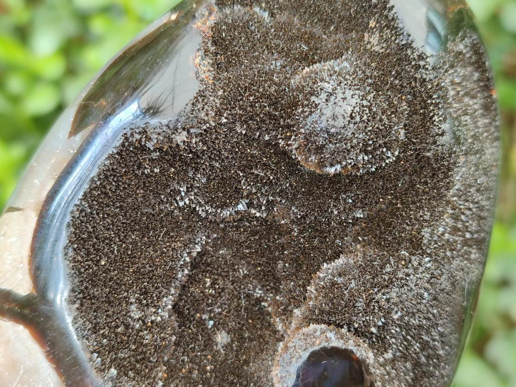 Polished Septerye Sauvage "Dragons Egg" Geode Standing Display Pieces x 2 From Mahajanga, Madagascar - Toprock Gemstones and Minerals 
