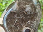 Polished Septerye Sauvage "Dragons Egg" Geode Standing Display Pieces x 2 From Mahajanga, Madagascar - Toprock Gemstones and Minerals 