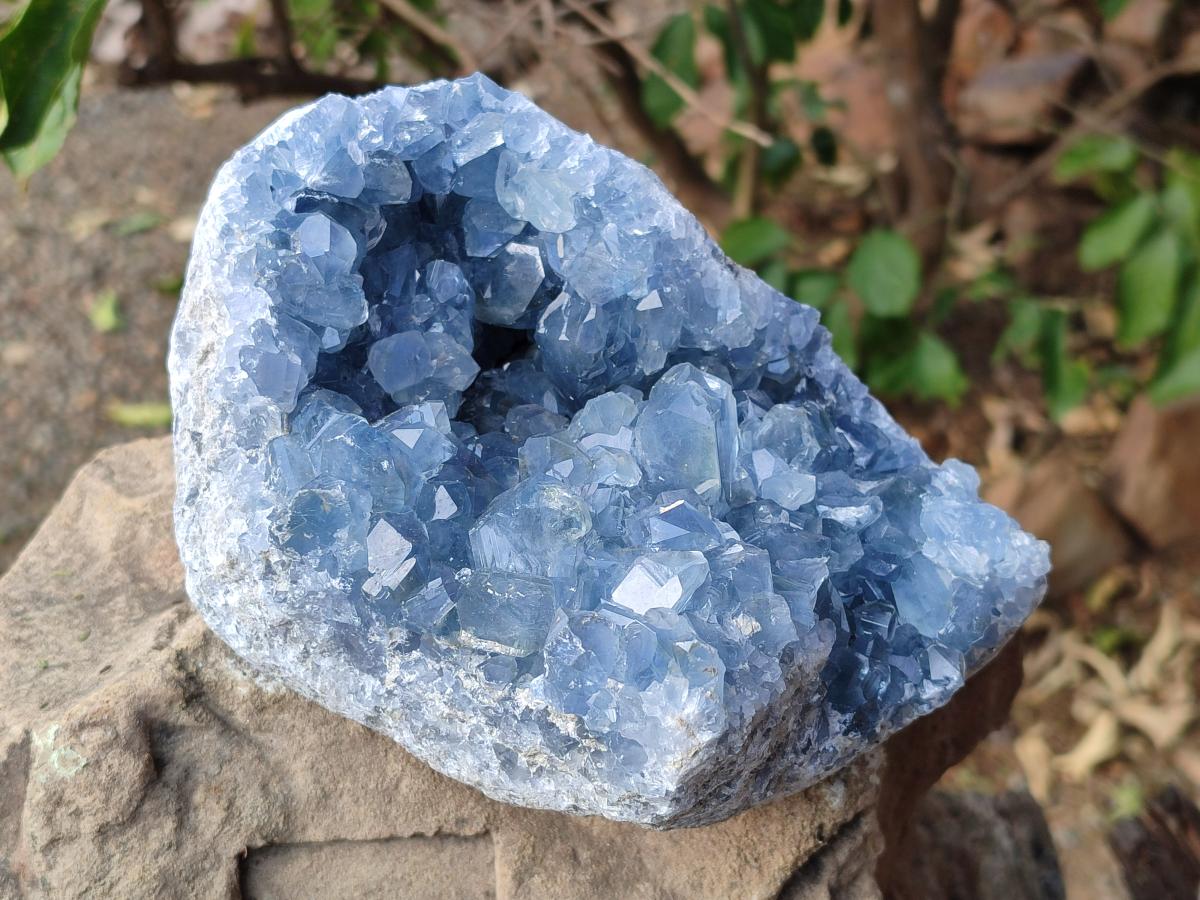 Natural Large Blue Celestite Specimen x 1 From Sakoany, Madagascar - Toprock Gemstones and Minerals 