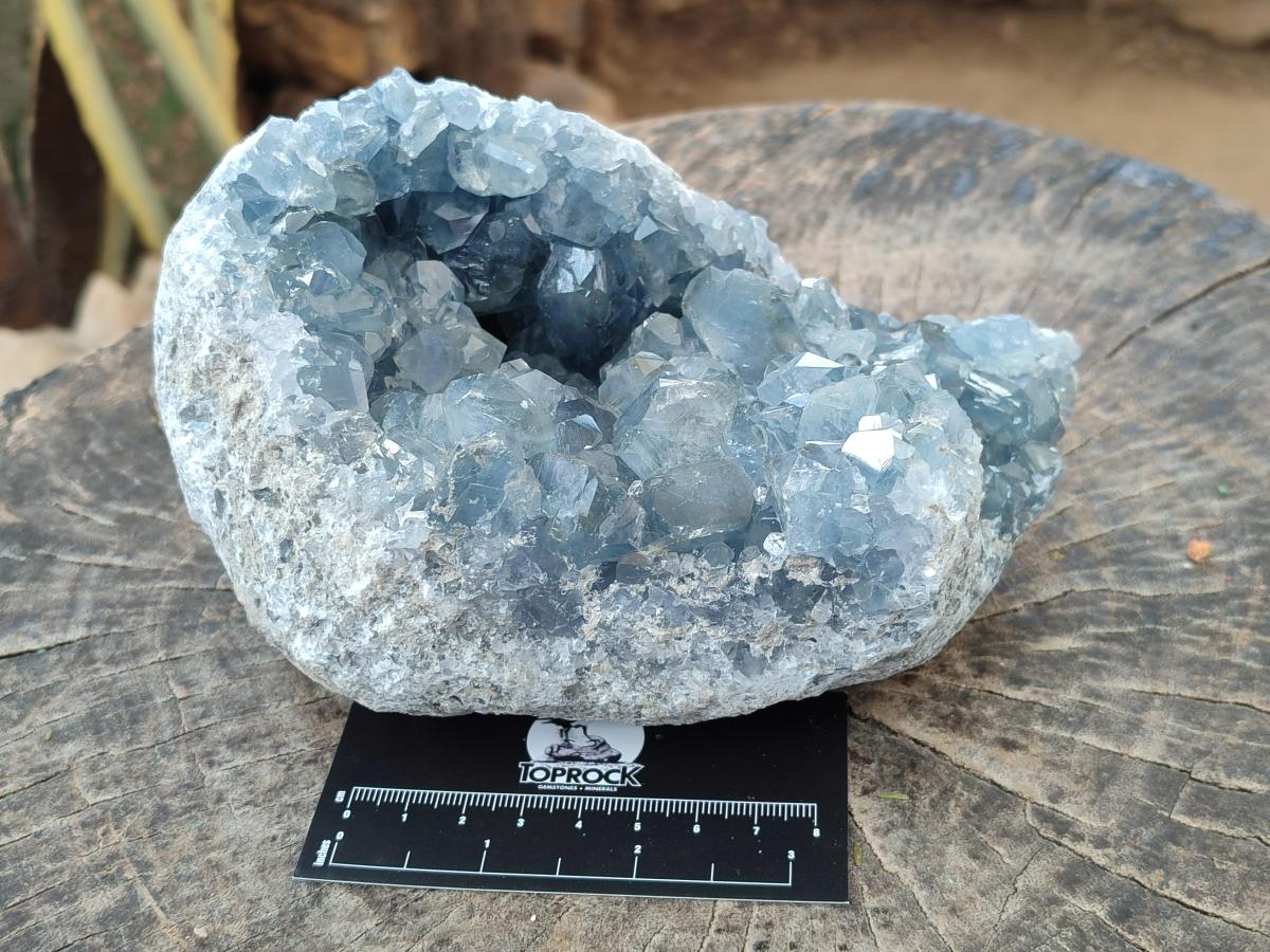 Natural Large Blue Celestite Specimen x 1 From Sakoany, Madagascar - Toprock Gemstones and Minerals 