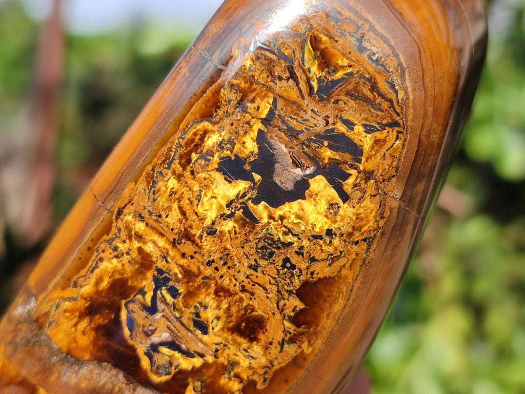Polished Golden Tigers Eye Standing Display Pieces x 3 From Prieska, South Africa - Toprock Gemstones and Minerals 