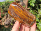 Polished Golden Tigers Eye Standing Display Pieces x 3 From Prieska, South Africa - Toprock Gemstones and Minerals 