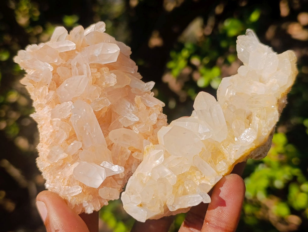 Natural Malagasy Quartz Clusters x 13 From Madagascar