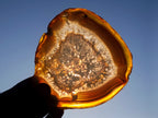 Polished and Natural Large Banded Agate Slices with Natural Edging x 6 From Madagascar