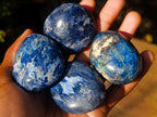 Polished Rare Dumortierite Galets x 24 From Madagascar