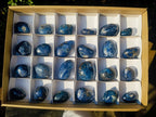 Polished Rare Dumortierite Galets x 24 From Madagascar