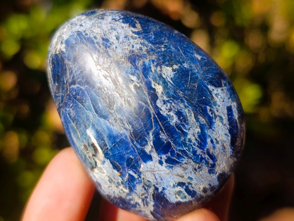 Polished Rare Dumortierite Galets x 24 From Madagascar