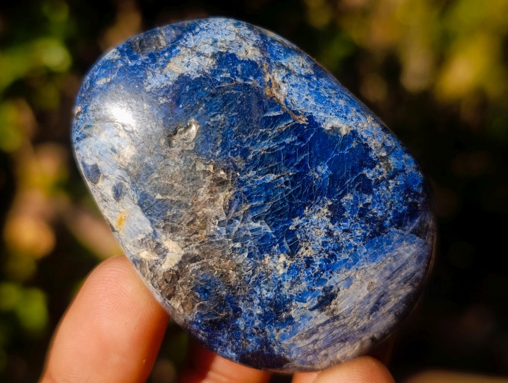 Polished Rare Dumortierite Galets x 24 From Madagascar