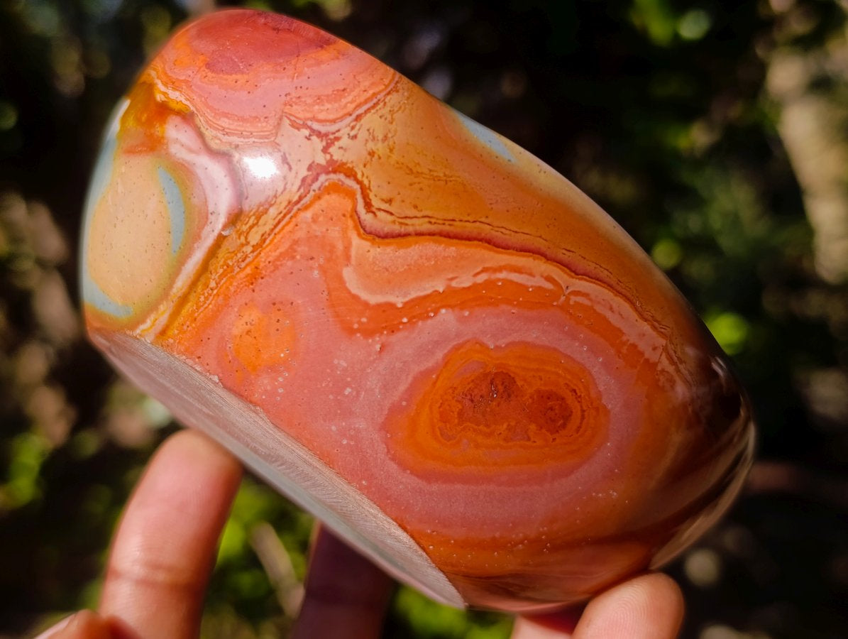 Polished Polychrome Jasper Bowls x 2 From NW Coast, Madagascar