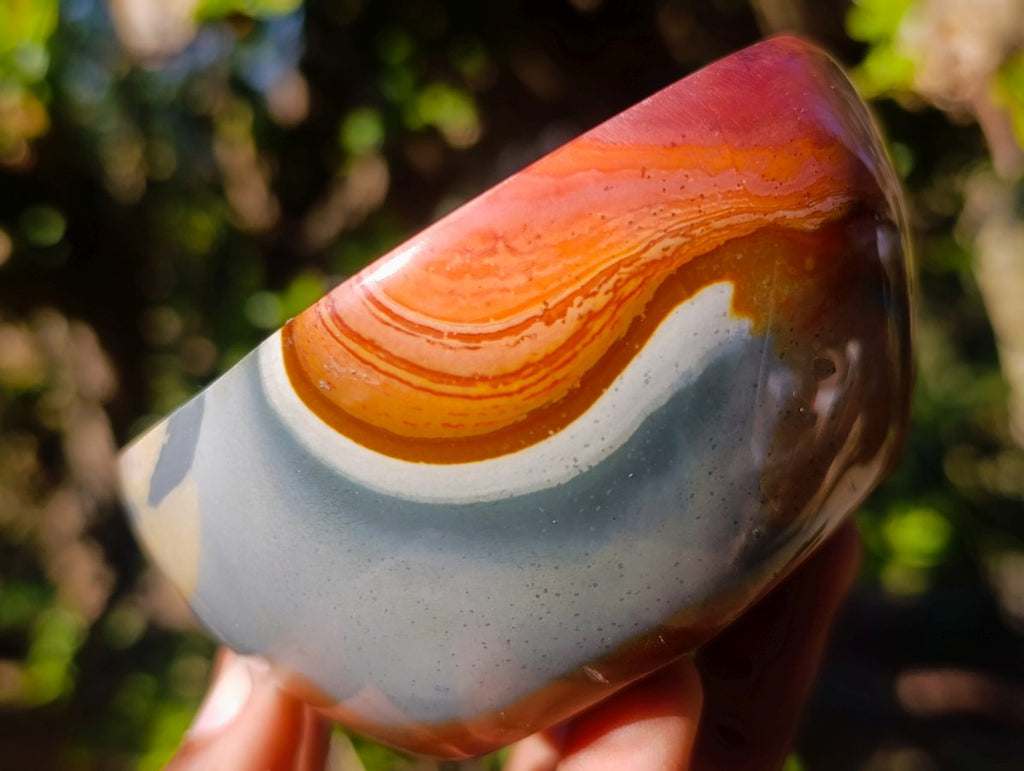 Polished Polychrome Jasper Bowls x 2 From NW Coast, Madagascar