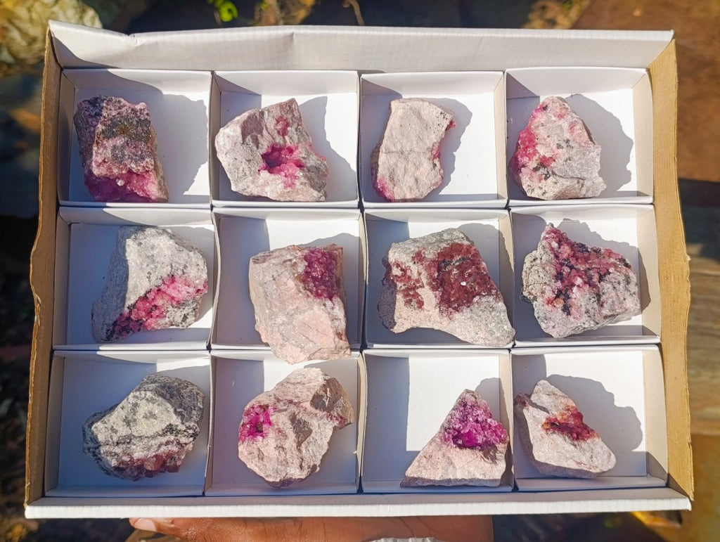 Natural Spherocobaltite Specimens x 12 From Musonoi Mine, Congo