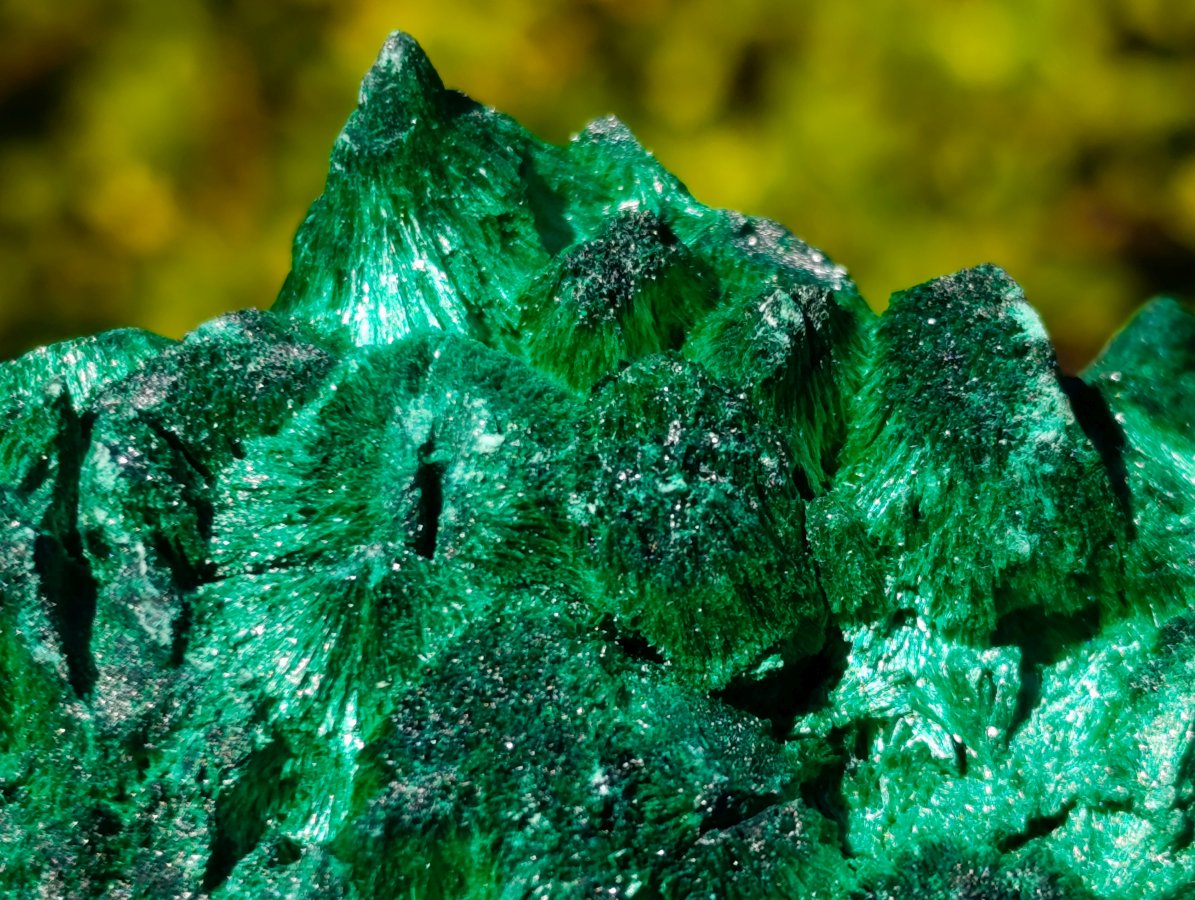 Natural Silky Malachite Specimens x 5 From Kasompe, Congo