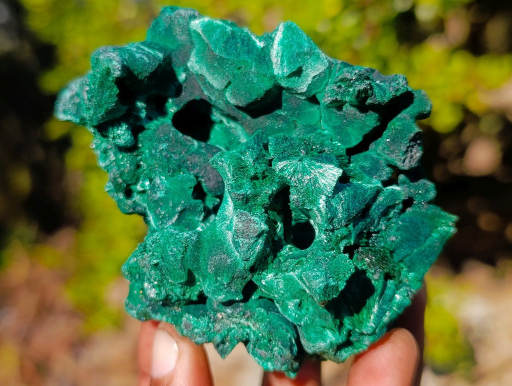 Natural Silky Malachite Specimens x 5 From Kasompe, Congo