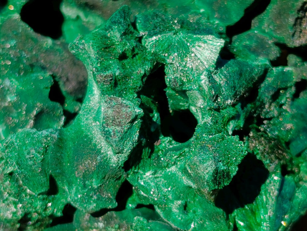 Natural Silky Malachite Specimens x 5 From Kasompe, Congo