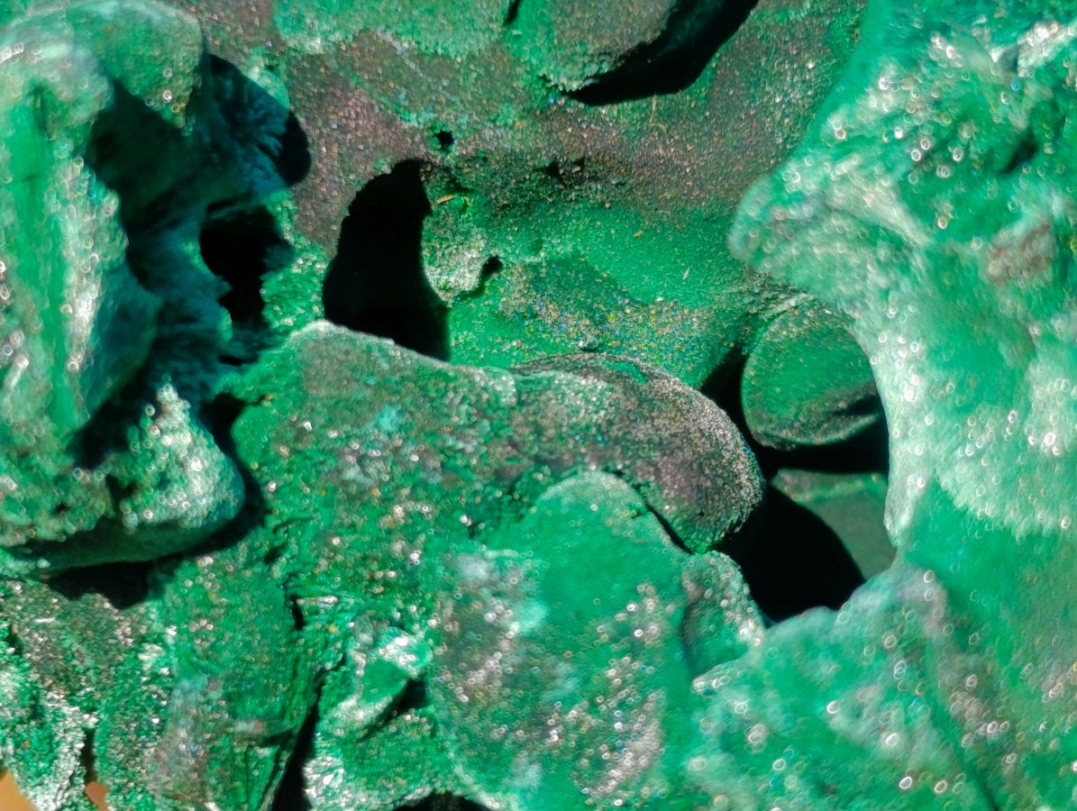 Natural Silky Malachite Specimens x 5 From Kasompe, Congo
