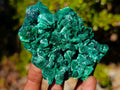 Natural Silky Malachite Specimens x 5 From Kasompe, Congo