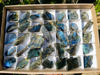 Polished One Side Labradorite Slices x 35 From Madagascar