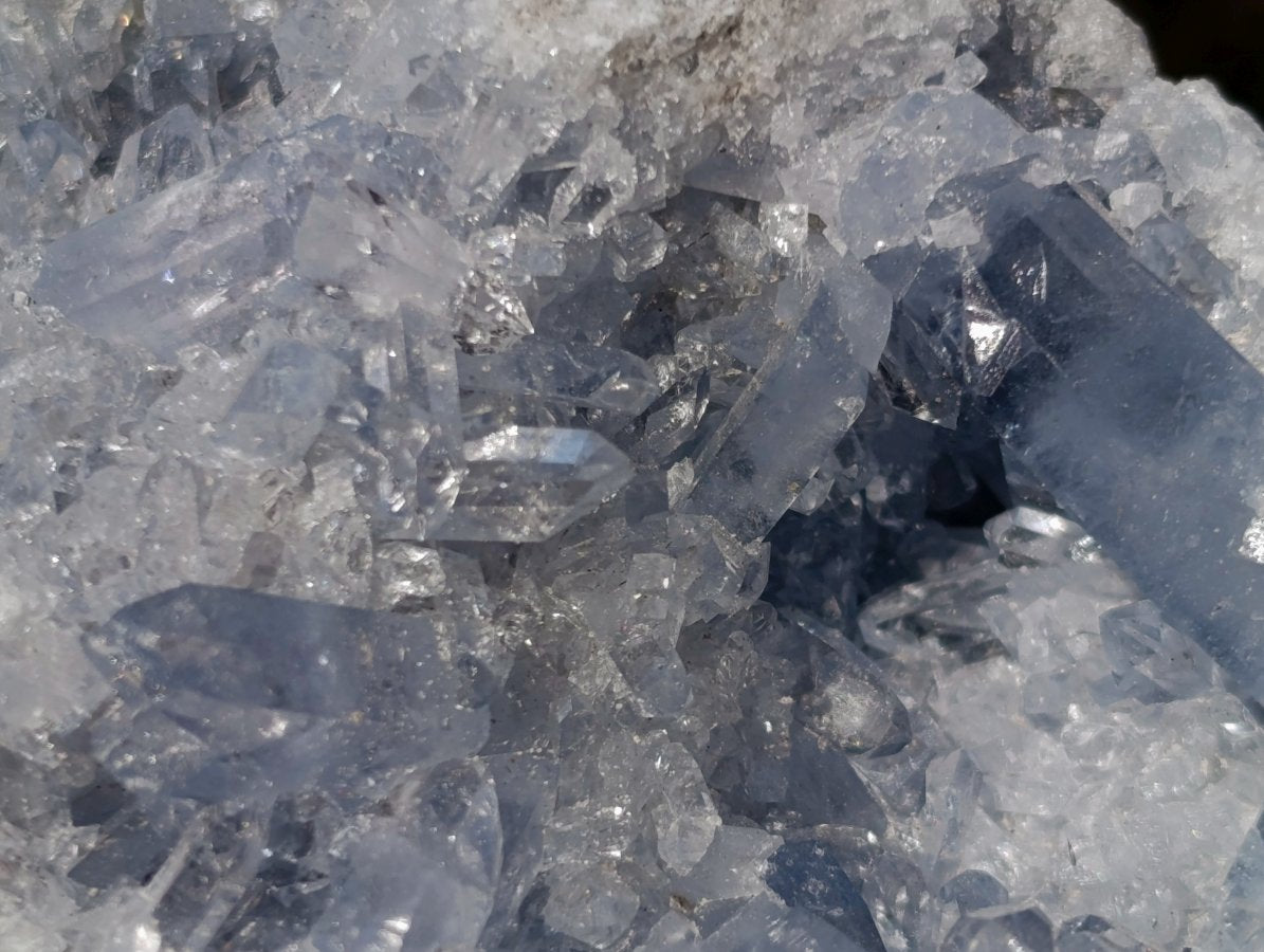 Natural Blue Celestite Specimens x 37 From Sakoany, Madagascar