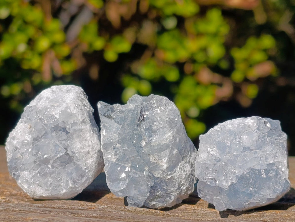 Natural Blue Celestite Specimens x 37 From Sakoany, Madagascar
