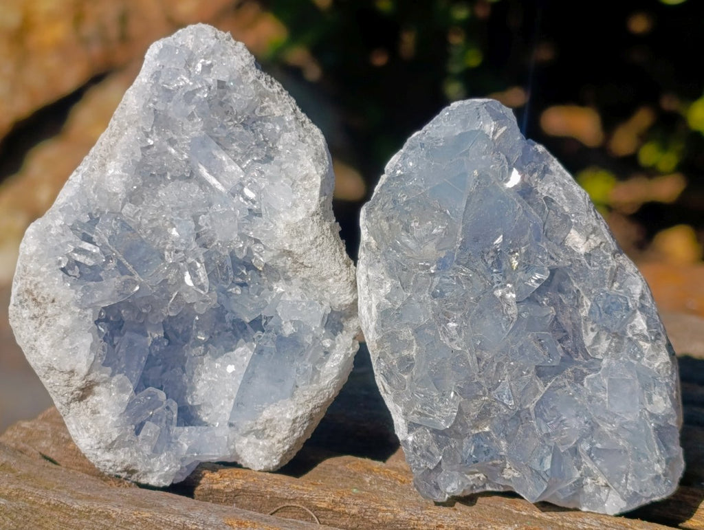 Natural Blue Celestite Specimens x 37 From Sakoany, Madagascar