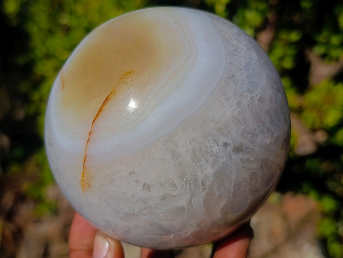 Polished Large Agate Spheres x 2 From Maintirano, Madagascar
