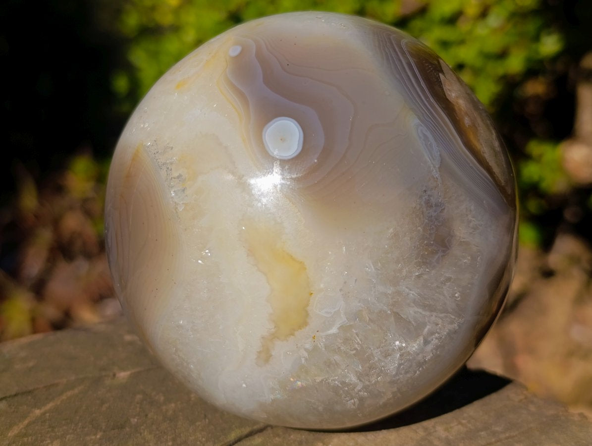 Polished Large Agate Spheres x 2 From Maintirano, Madagascar