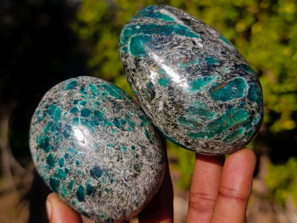 Polished Emerald Mica 'Mutokolite' Free Forms x 6 From Mutoko, Zimbabwe