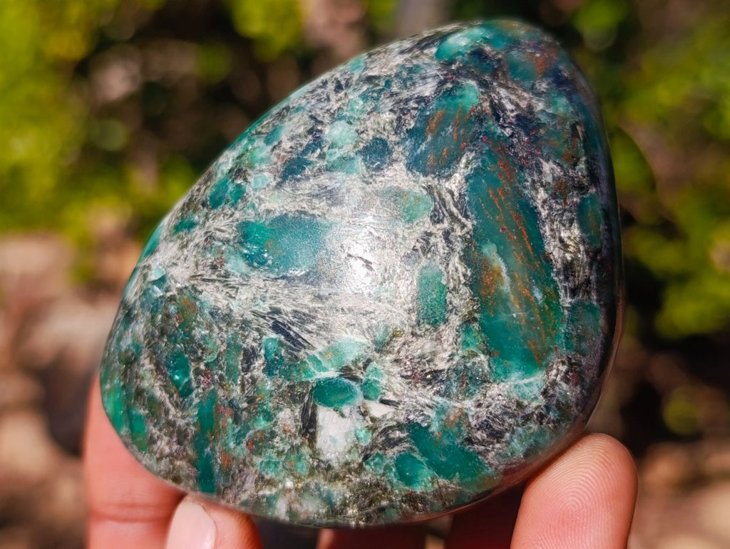 Polished Emerald Mica 'Mutokolite' Free Forms x 6 From Mutoko, Zimbabwe