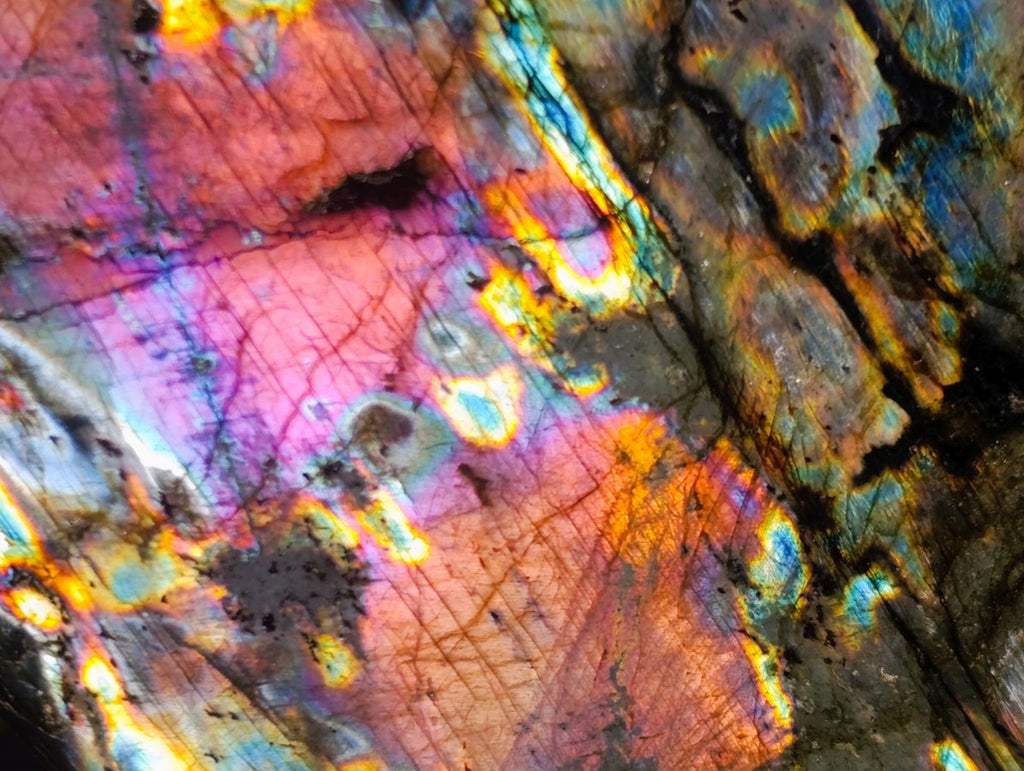 Polished Labradorite Standing Display Pieces x 3 From Madagascar