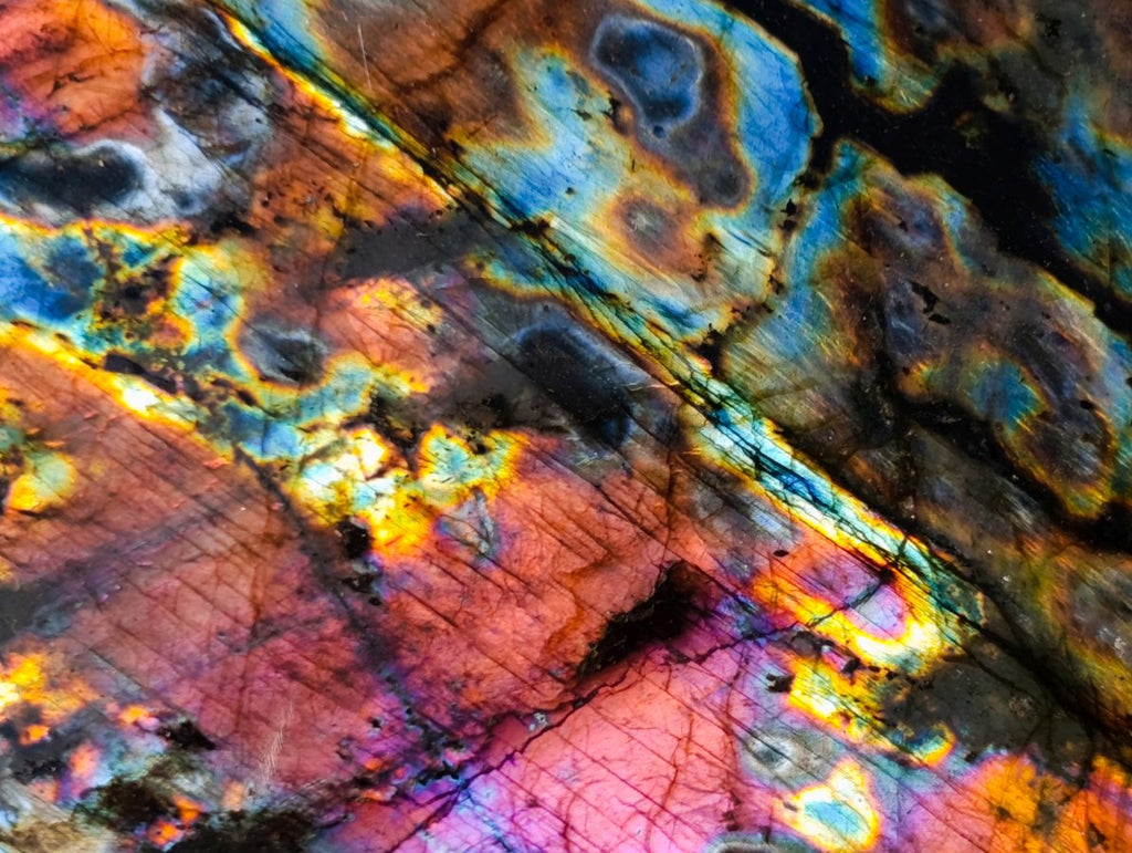 Polished Labradorite Standing Display Pieces x 3 From Madagascar