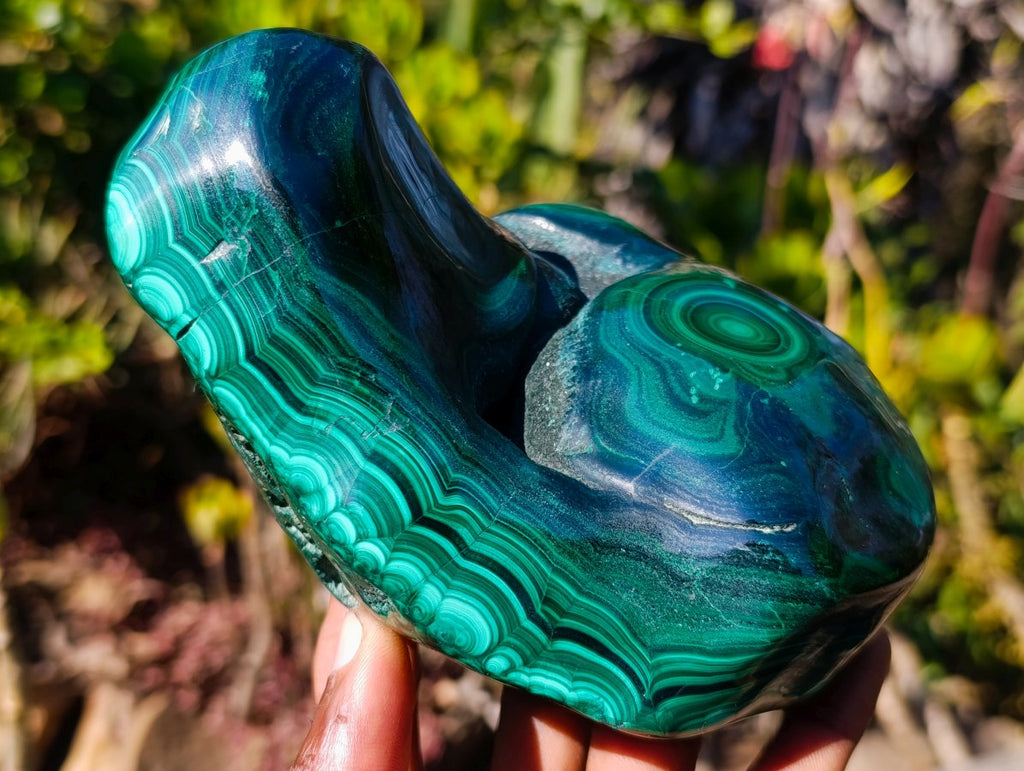 Polished Large Flower Banded Malachite Free Form x 1 From Congo - Toprock Gemstones and Minerals 