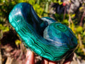 Polished Large Flower Banded Malachite Free Form x 1 From Congo - Toprock Gemstones and Minerals 