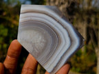 Polished Banded Agate Crystal Shaped Slices x 12 From Madagascar