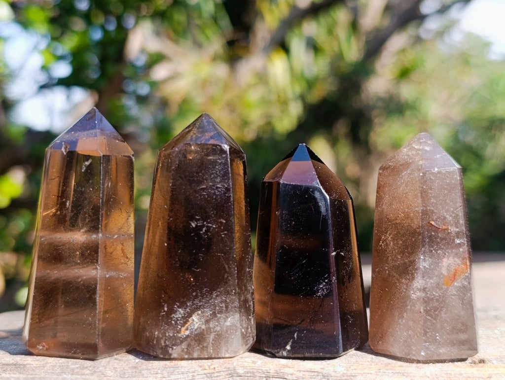 Polished Smokey Quartz Crystals x 13 From Madagascar