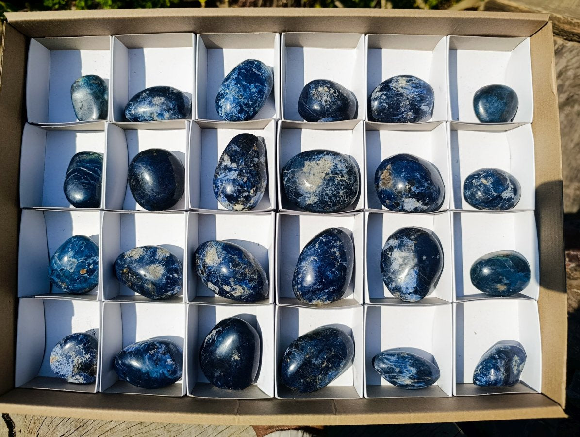 Polished Rare Dumortierite Free Forms x 24 From Madagascar