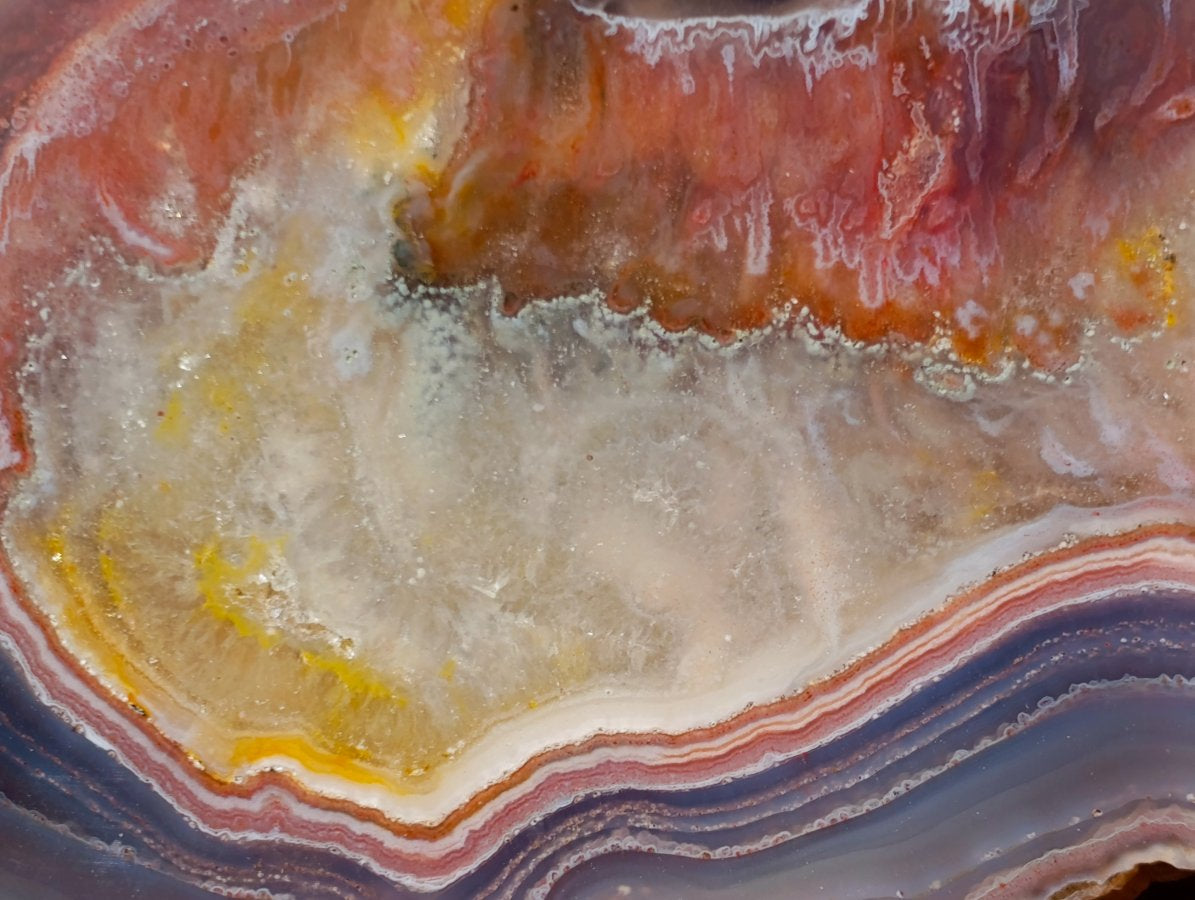 Polished One Side Red Shashe River Agate Slices and Nodules x 5 From Shashe River, Zimbabwe