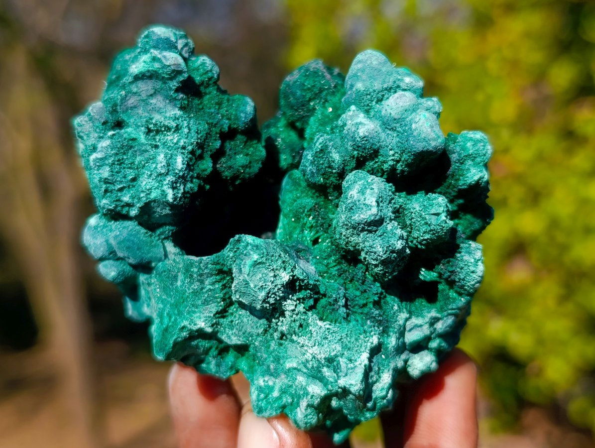 Natural Silky Malachite Specimens x 6 From Kasompe, Congo