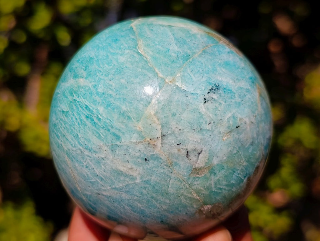 Polished Amazonite Spheres x 3 From Madagascar