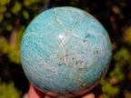 Polished Amazonite Spheres x 3 From Madagascar